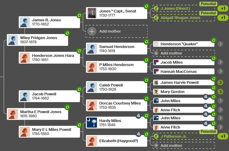 Jerry Beaver's Double Miles family tree